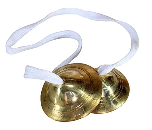  - Brass Tibetan Tingsha Manjeera Clash Cymbals or Hand Cymbals - Traditional  2