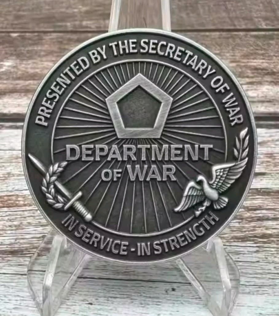SUPER RARE SecWar - Secretary of War Pete Hegseth Dept. of War 2" Challenge Coin 4
