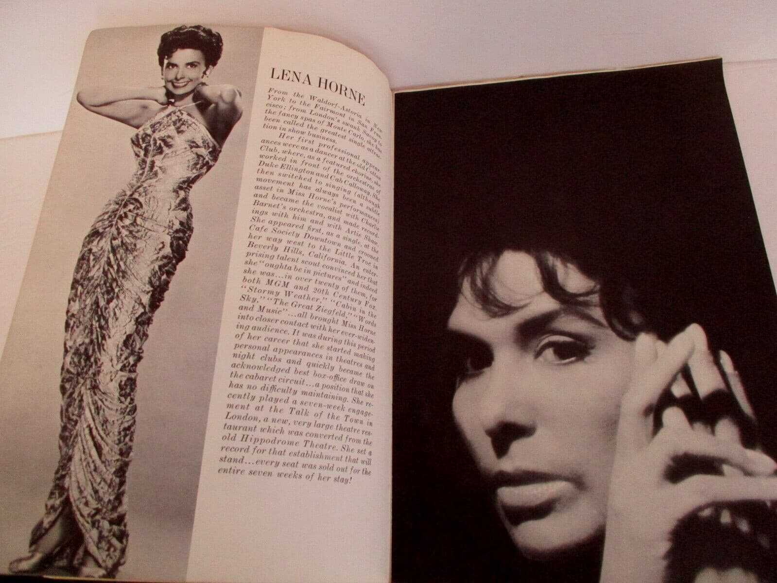 1961 Lena Horne "Nine O'Clock Revue" Concert Program Book 3