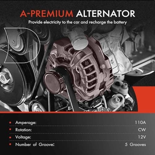  Alternator Compatible with Mazda RX-8 RX8 2009 2010 2011 R2 1.3L, 12V 110A 5  3