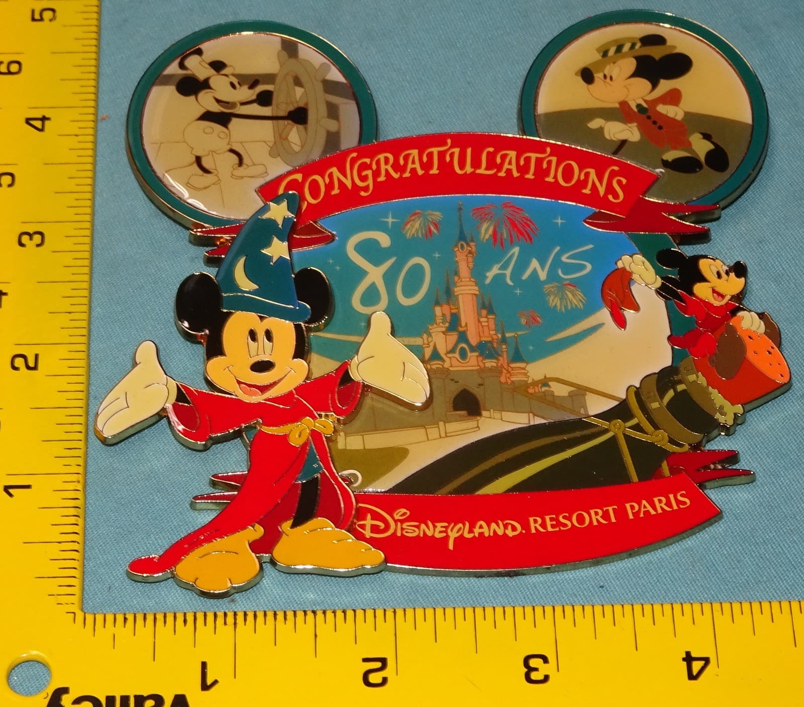 Disneyland resort Paris jumbo Pin Mickey's Pin'versary Event 2008 Mickey  LE 600 2