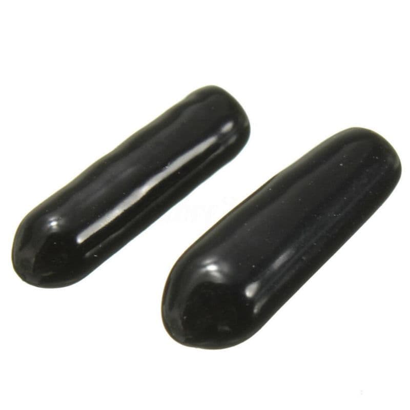 100pcs 3mm Black Rubber Aerial Antenna Caps RC Accessories End Plug Tube Cover 5