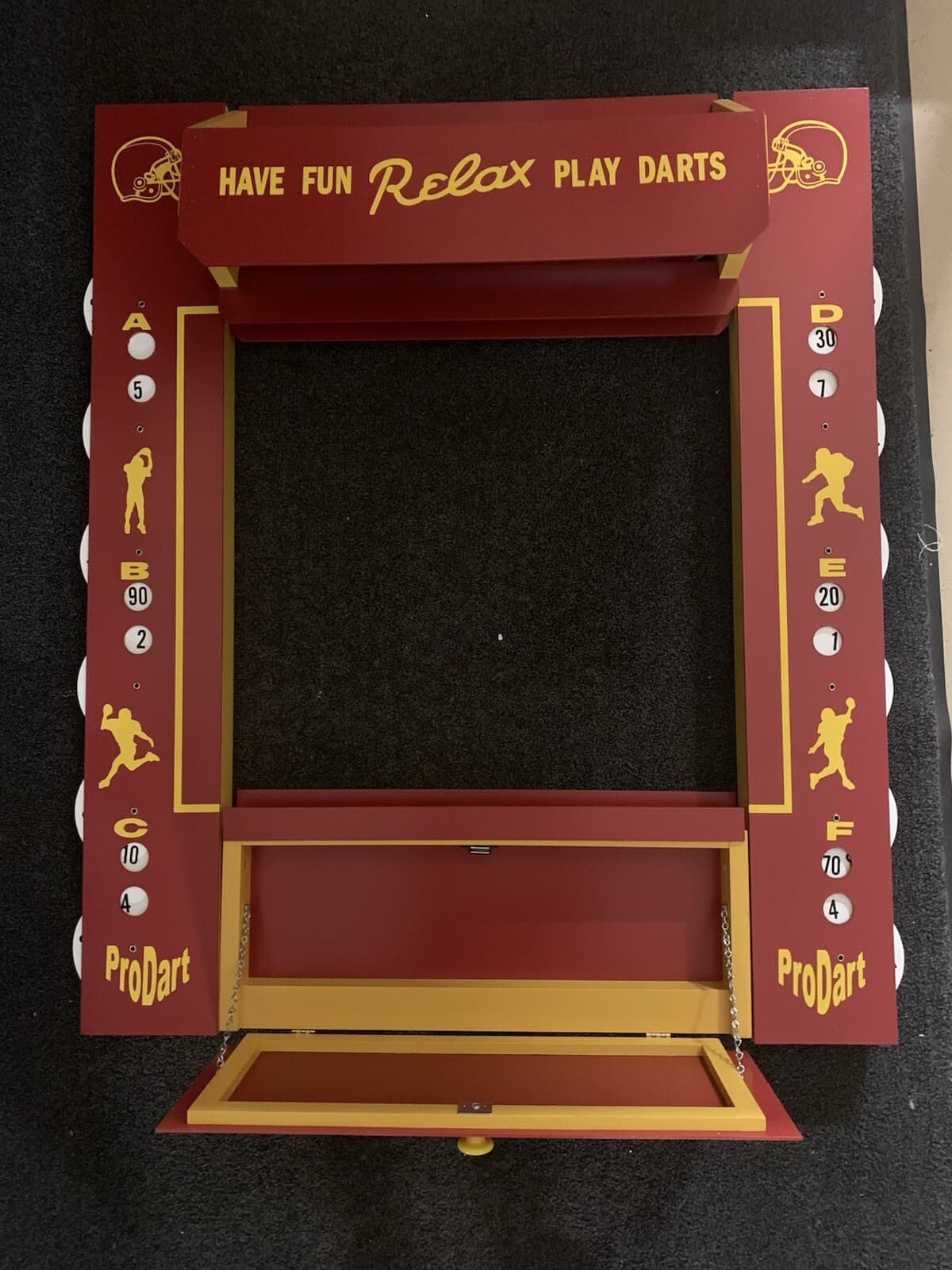 Burgundy & Yellow Scorekeeper Lighted fits Prodart, Widdy & Darto Dartboards