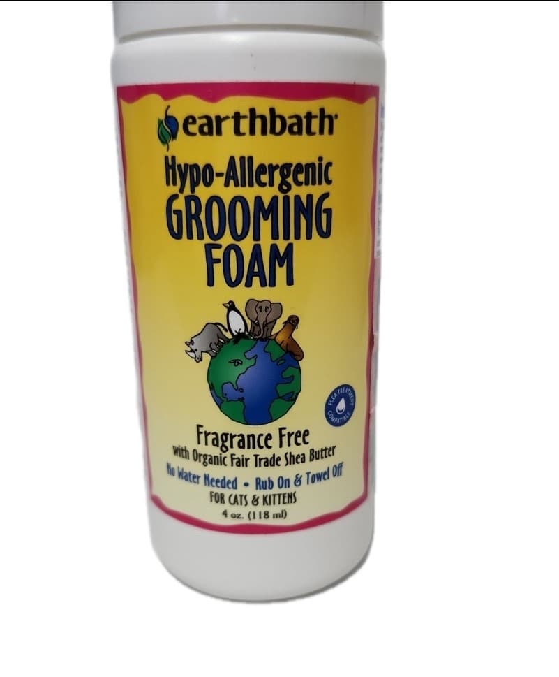 Earthbath Hypo-Allergenic Fragrance Free Grooming Foam Cats Kittens Lot - 4 Oz 2