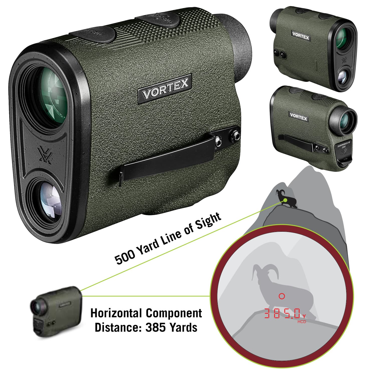 Vortex Optics Diamondback HD 2000 Laser Rangefinder with Free Hat Bundle 5