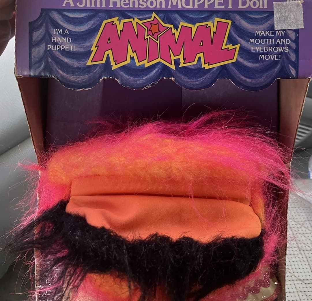 VINTAGE JIM HENSON MUPPETS ANIMAL PUPPET DOLL Fisher Price Quaker Oats 6