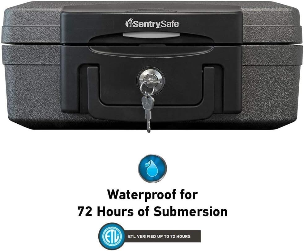 SentrySafe H0100 Fireproof Waterproof Portable Safe with Key Lock – 0.17 cu ft 2