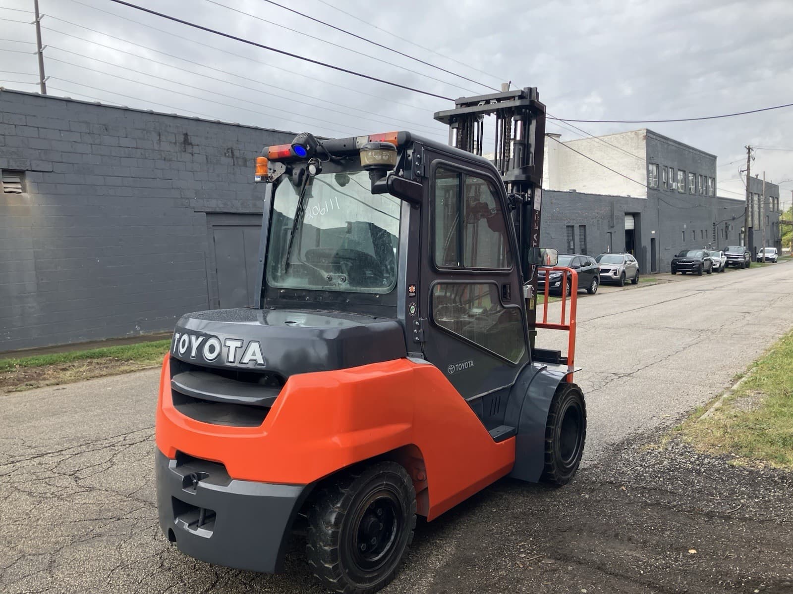 2020 Toyota 8000 LB  Solid Pneumatic Forklift With Side Shift and  2 Stage Mast 6