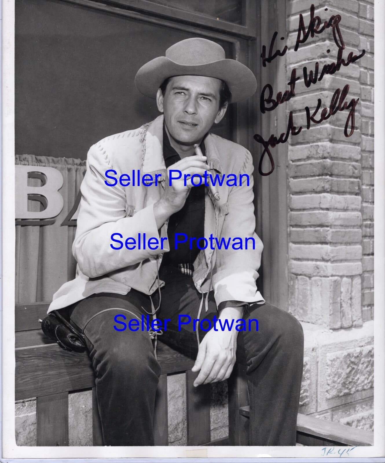 Jack Kelly as Bart Maverick in ABC-TV Series Maverick Western Signed Auto 8x10