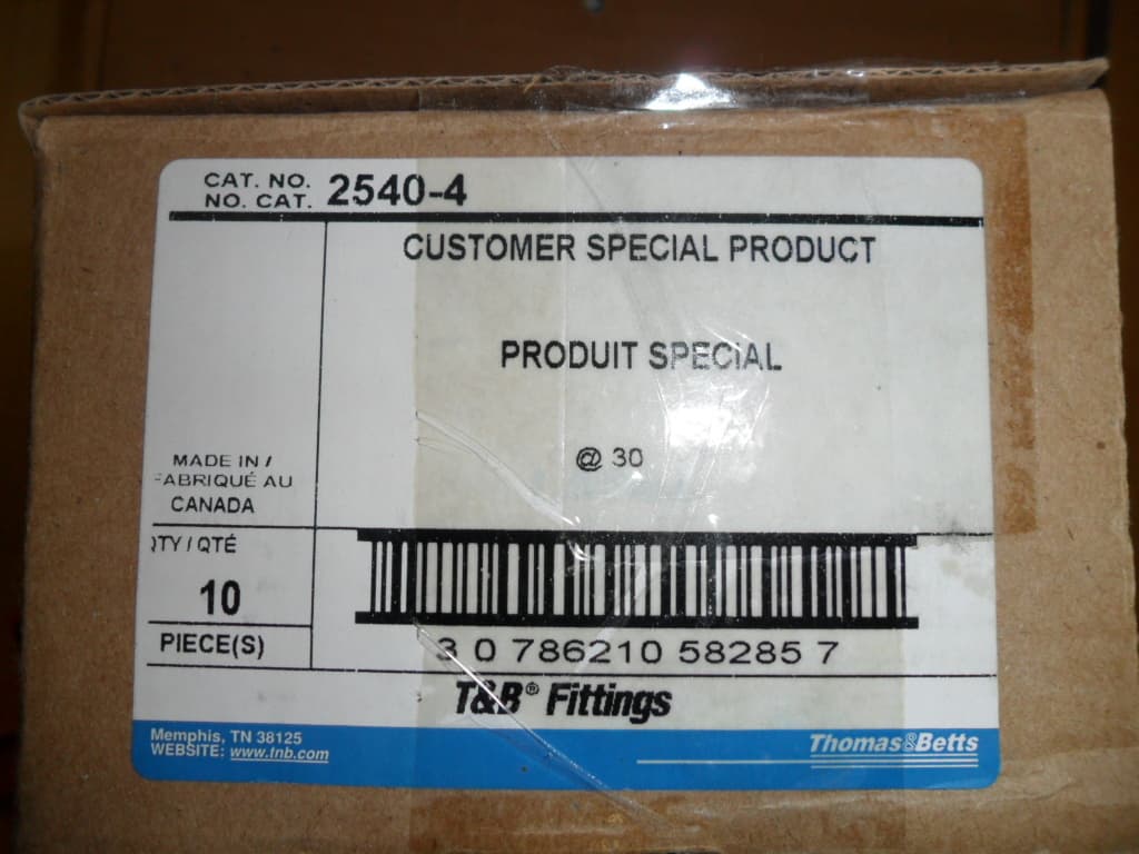 2540-4 Multi-Hole Cord Connector, 4 Holes  1" Cord Diameter 0.215 to 0.235 Inch 2