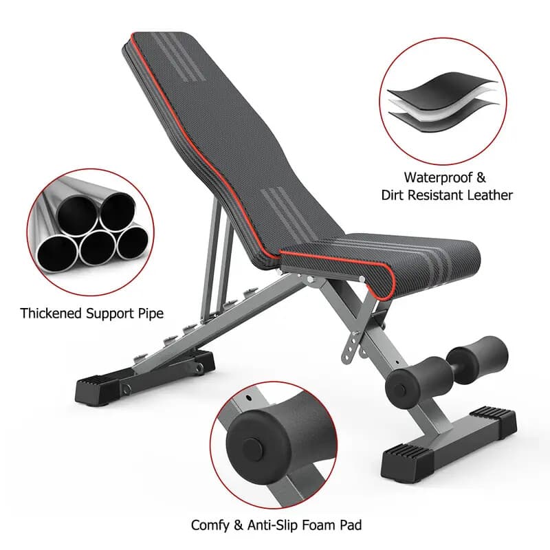 Folding Weight Bench Adjustable Workout Bench Exercise bench Gym Bench US STOCK 4