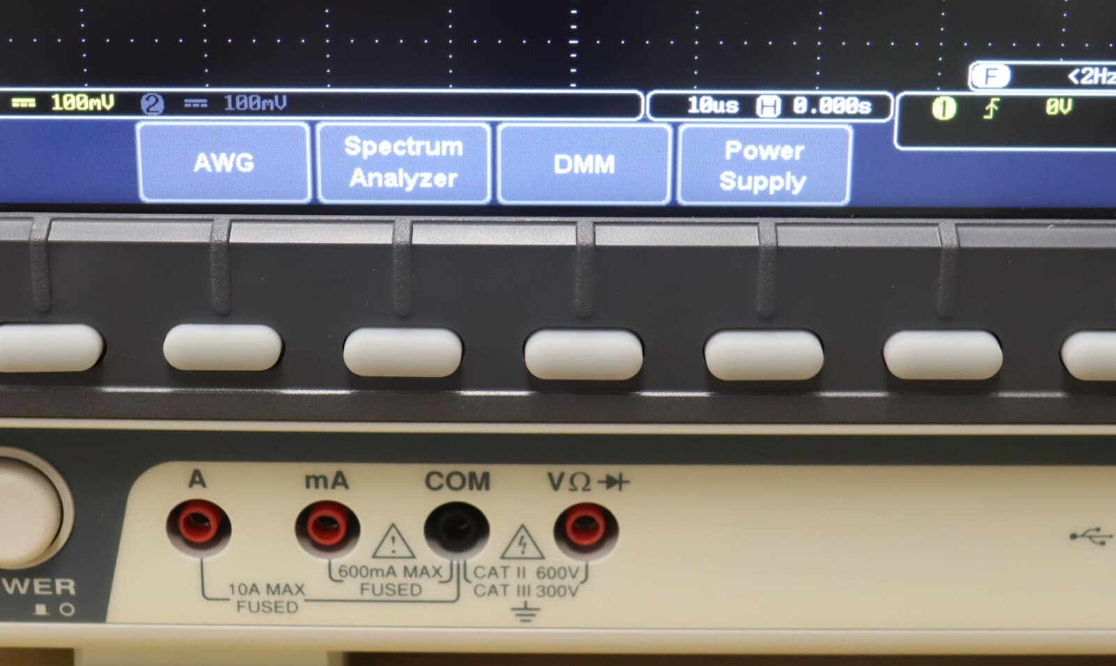 GW Instek MDO-2102EX Multi-Function Oscilloscope 100MHz 2Ch w/SpecAn DMM AWG NEW 3