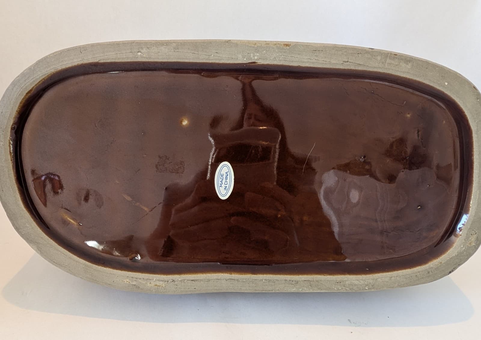 Vintage Ceramic Brown Cat Resting Bed Warmer Foot Warmer Headrest Chinese  6