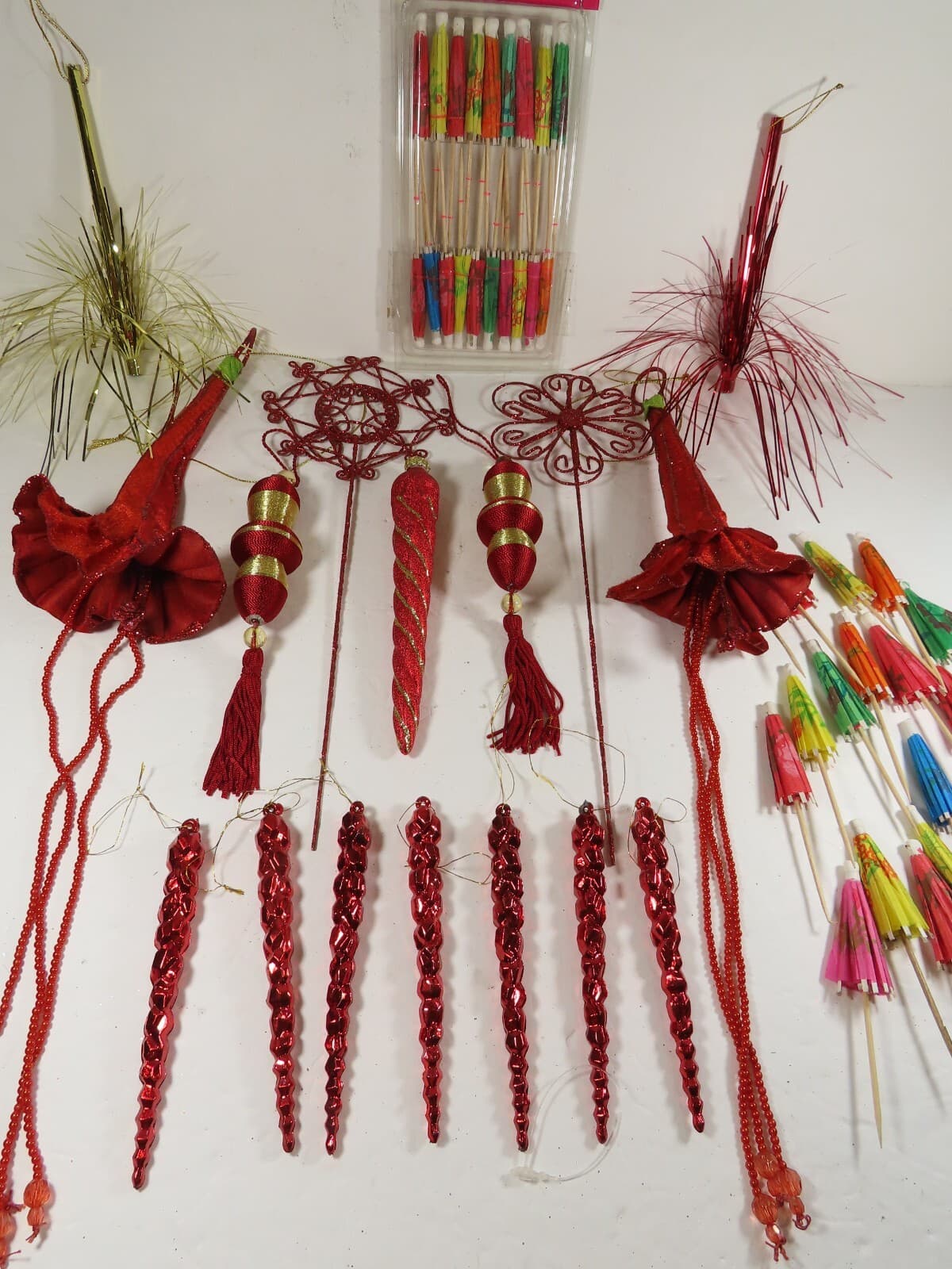 Chinese New Year Ornaments Christmas Lunar 16 Lot Mixed Vintage C5940 2