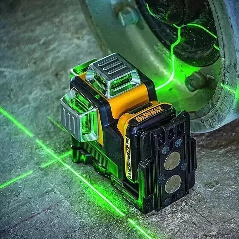 DEWALT DW089LG 12V Green Line 3 x 360 Degree Laser Level Laser Battery + Charger 2