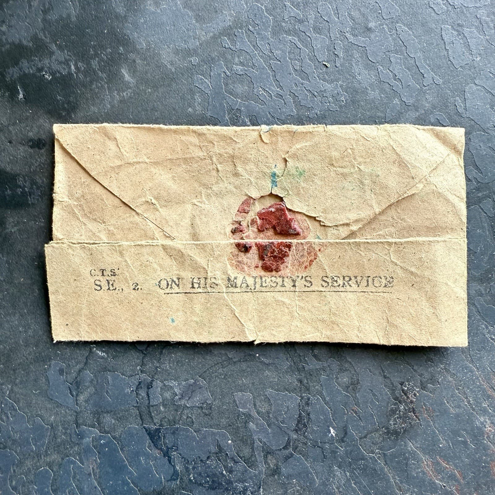 Original WWII British RAF Pilot Wings Envelope Wax Stamp