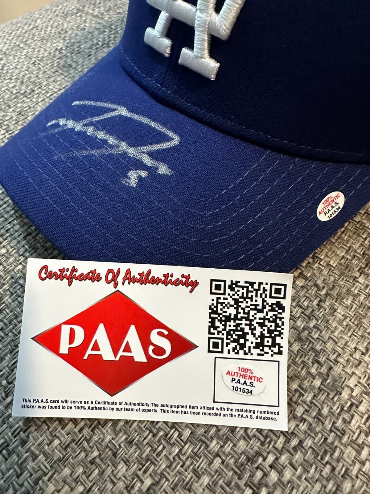 Freddie Freeman Signed Los Angeles Dodgers Baseball Hat COA 101534 2