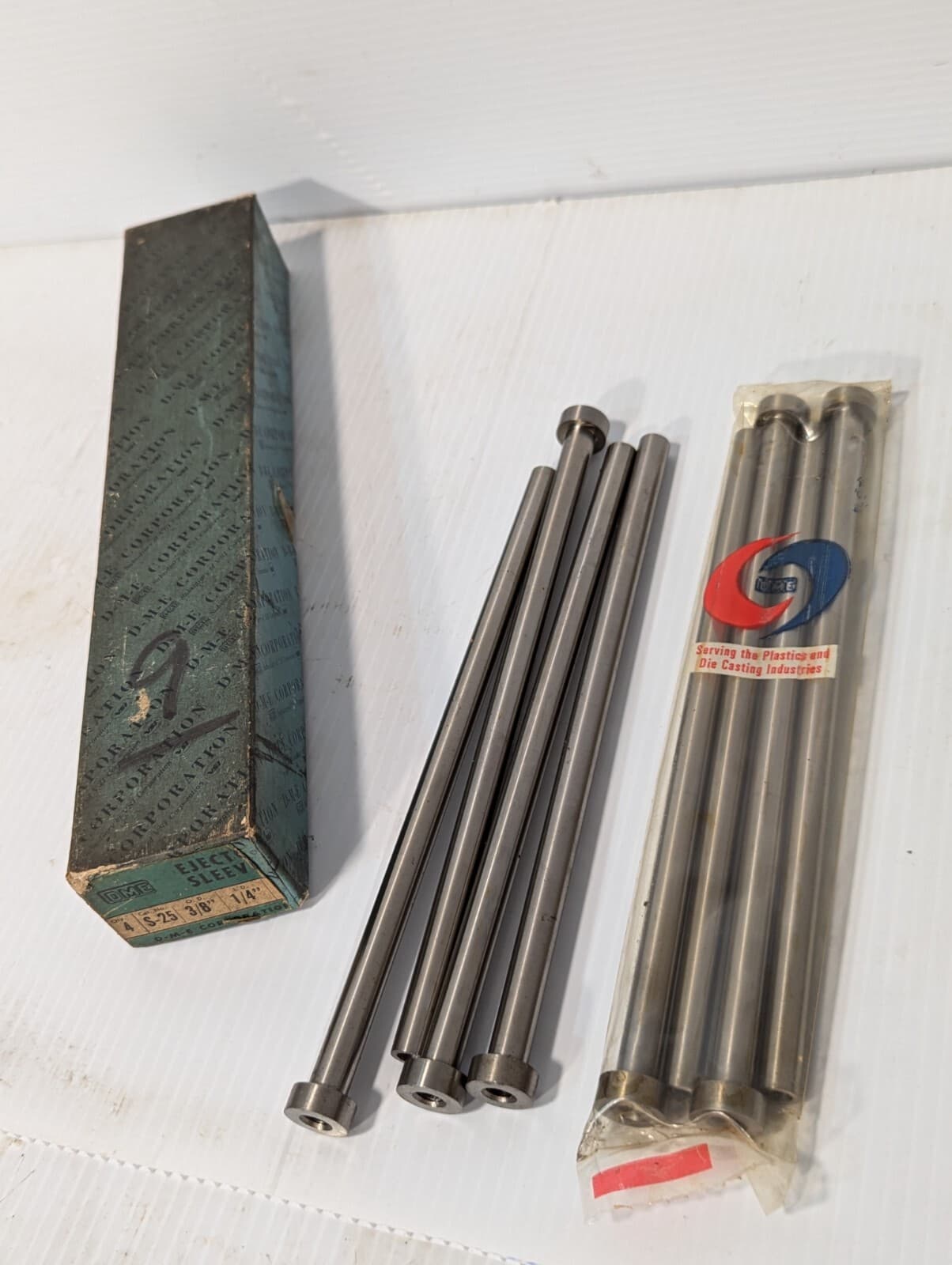 Lot of 4 DME S-25 Ejector Sleeves, 3/8" OD, 1/4" ID 2