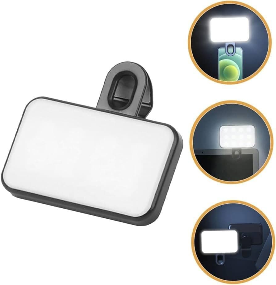 Selfie Light LED Ring Clip Camera Rechargeable Flash Light For Phone & Tablets 2