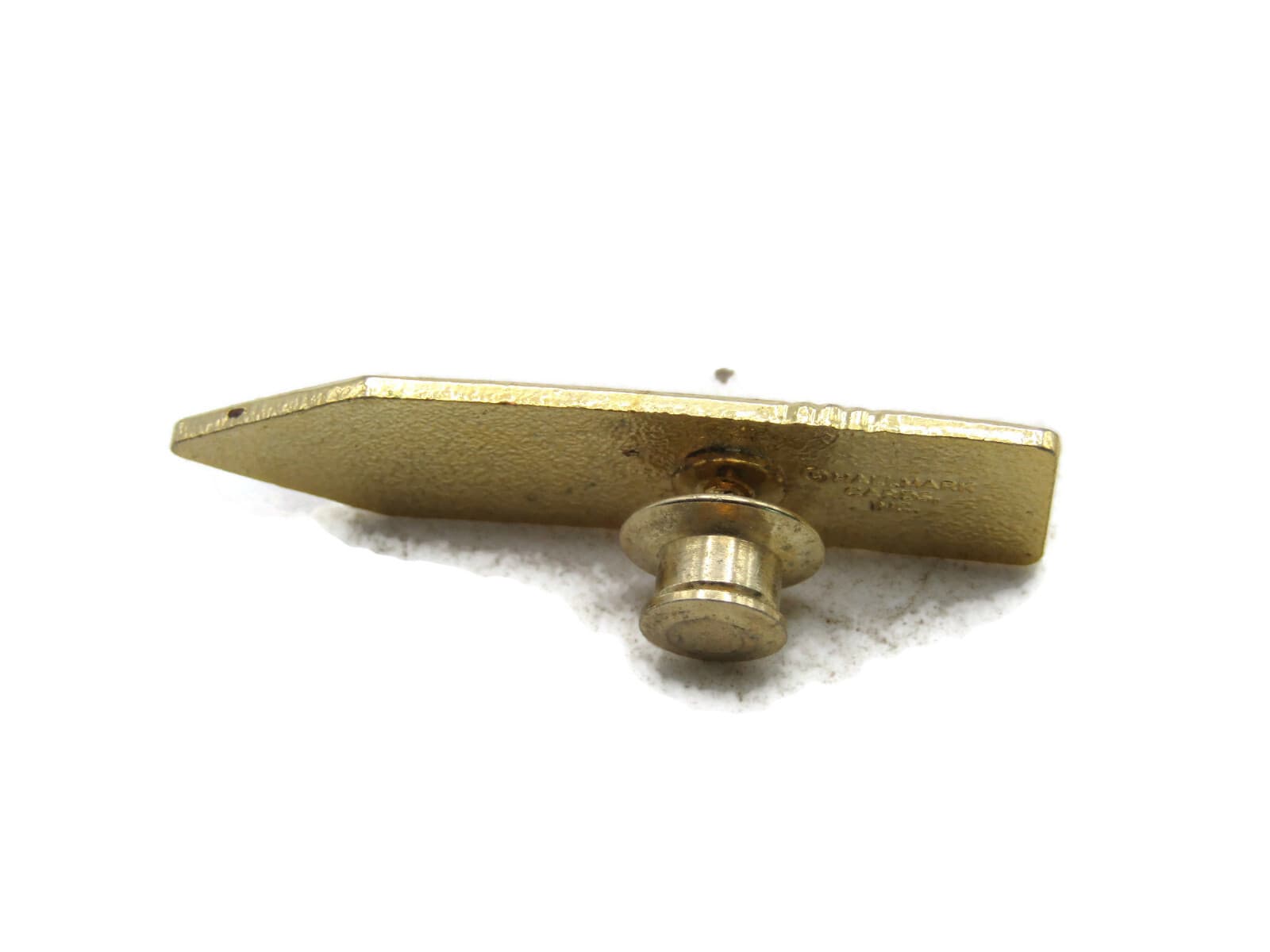 NO. 1 Pencil Pin Hearts Red Orange & Gold Tone 2