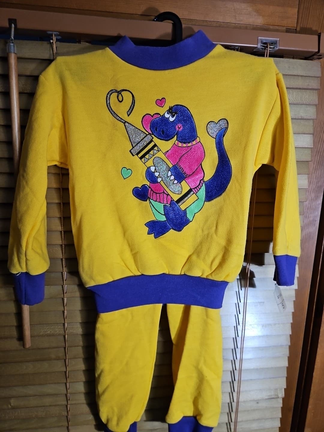 NOS New Vintage 80s 90s Kids Toddler 2 Pc Tracksuit Set Outfit Pants Crewneck 5T 2