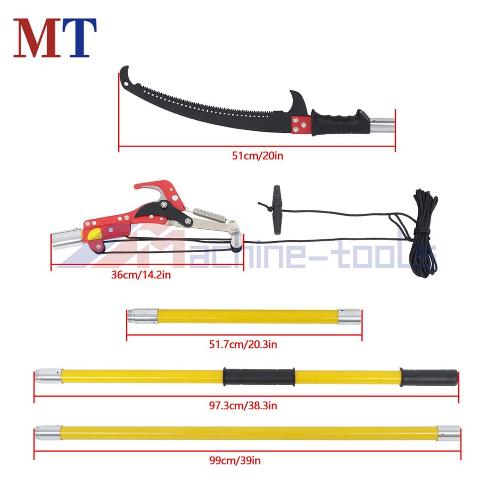 27 Feet Extendable Tree Pruner With Sharp Steel Blade & Scissors With 8 Section 2