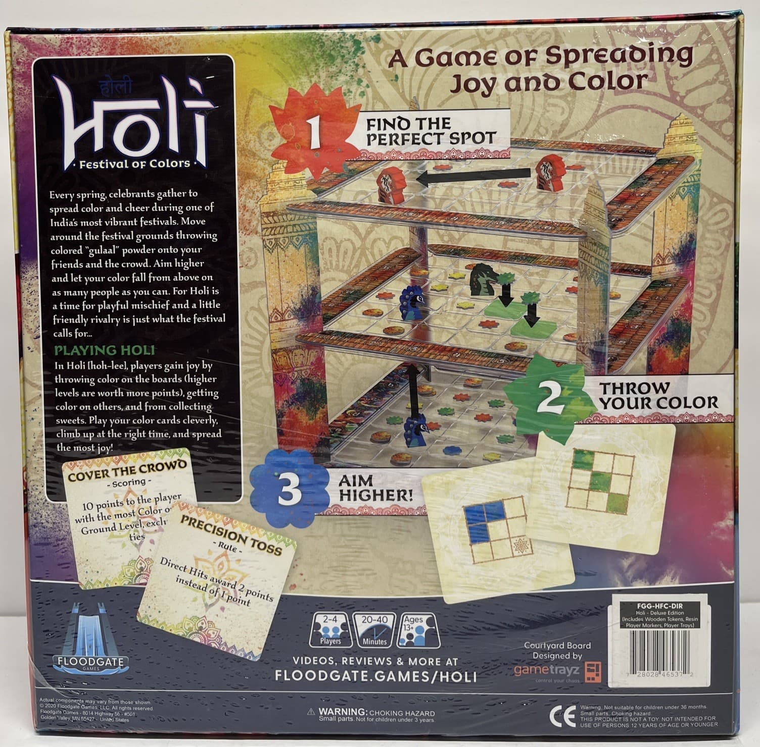 Holi - Festival of Colors Floodgate Games Boardgame 3