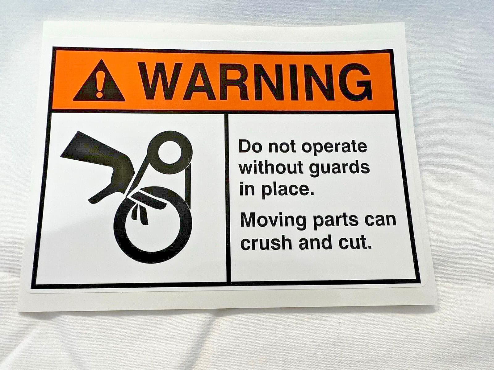 NEW, MIP - WARNING Pinch Point Label; 3.5" x 5"; Unit = 5 in a Pack; 49CK27