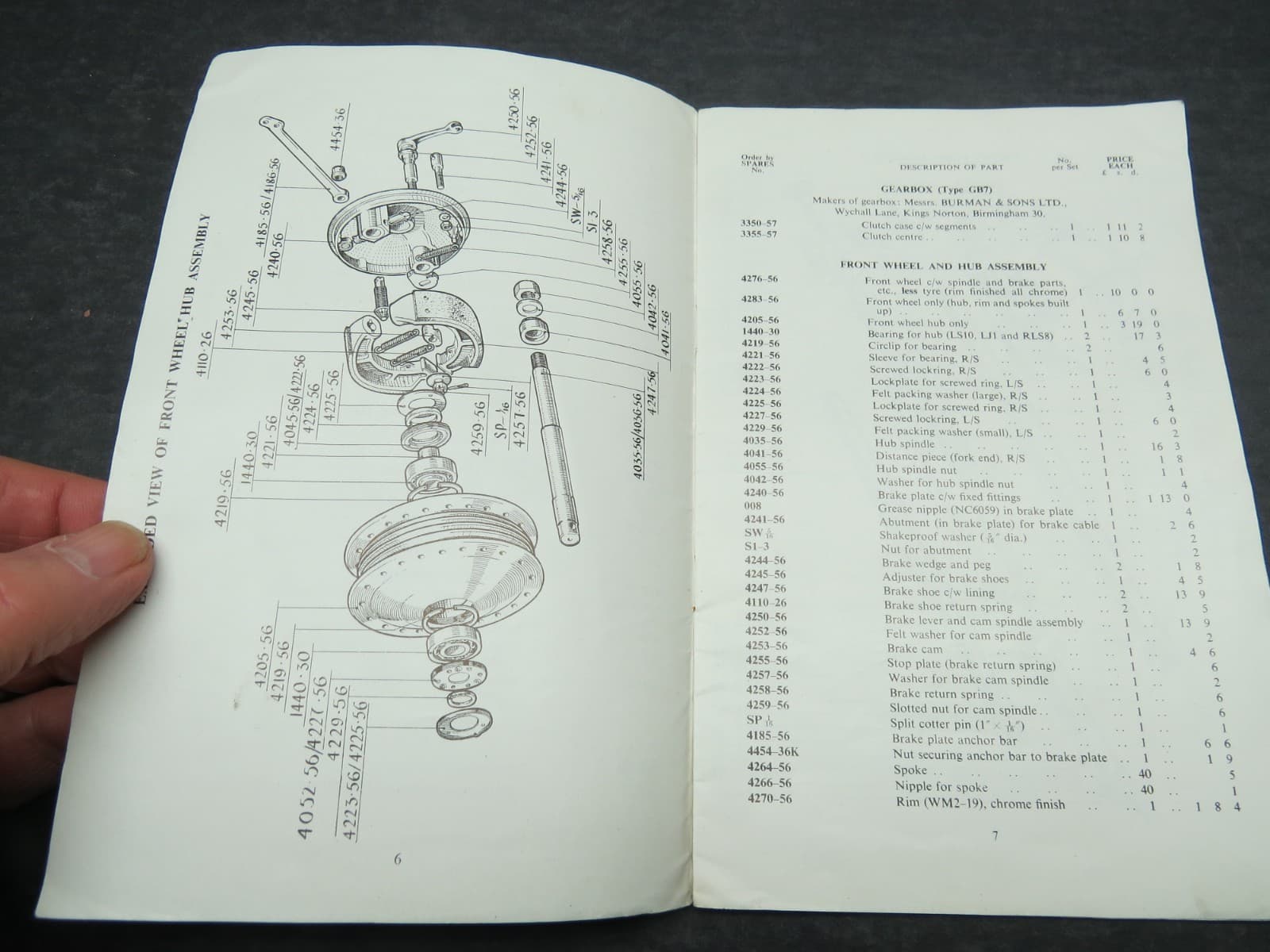 1956-57 Ariel Model 4G Mk.II Motorcycles Supplementary Illustrated Parts Manual 3