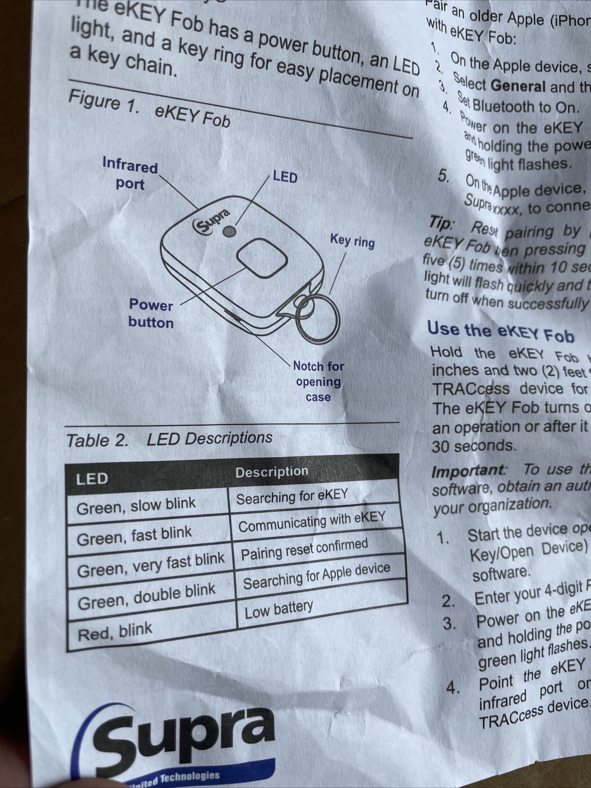 Supra eKey Fob Remote Control 10103451P1 5