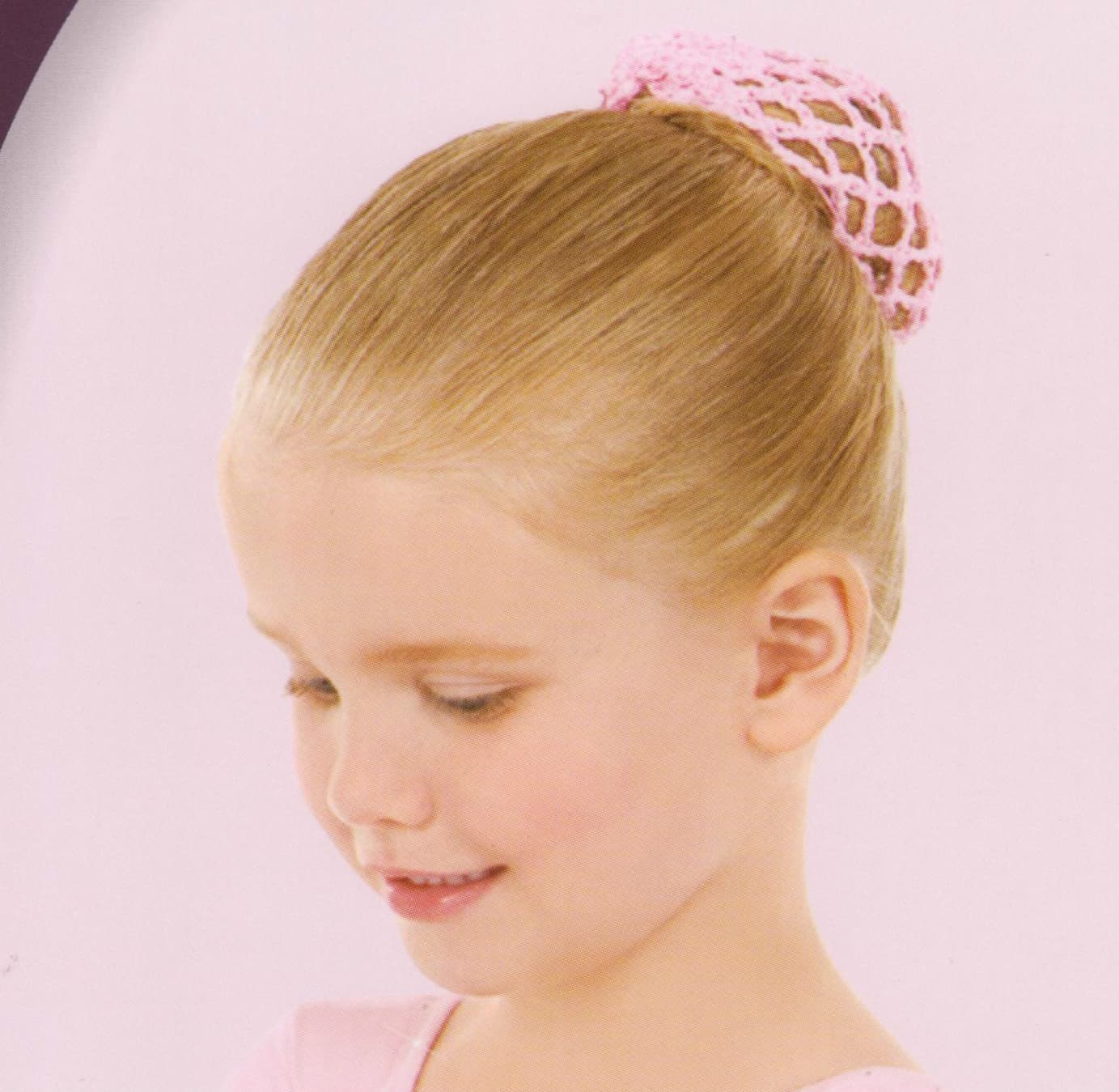 NEW Crocheted BUNCover SNOOD DANCE BALLET pink  3" across Girls/Ladies 2