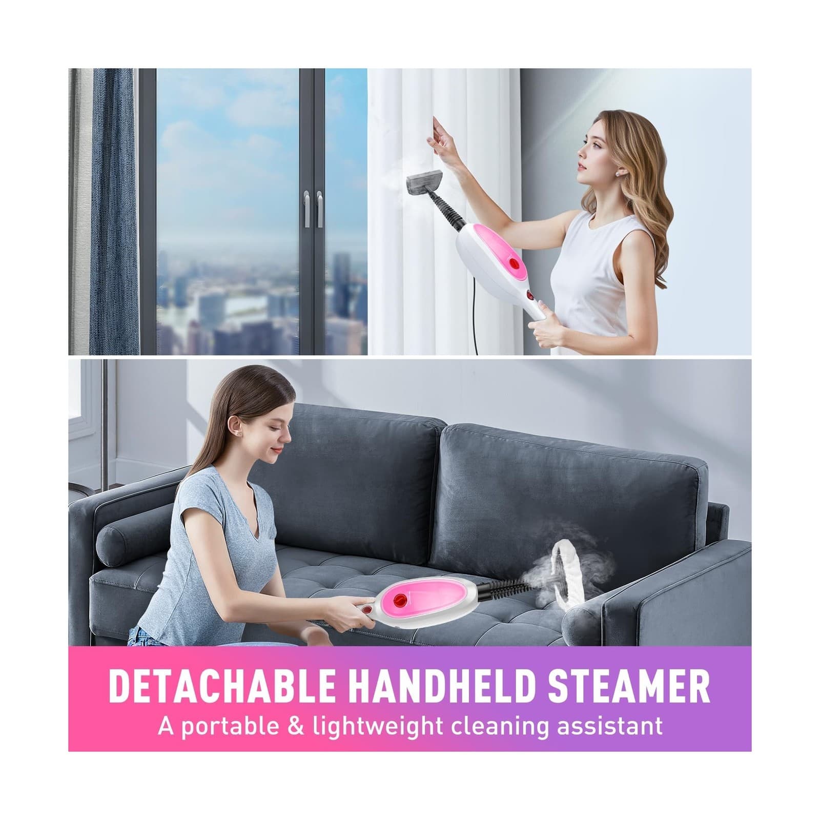 Steam Mop, Detachable Handheld Steam Cleaner with 10-in-1 Multipurpose Access... 3