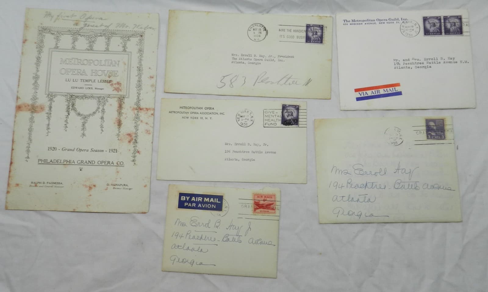 Lot of Photos, Letters, Ephemera + autographs concerning the Metropolitan Opera 2