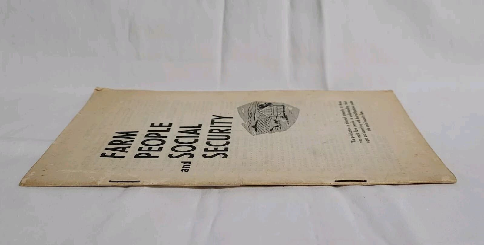 Vintage Farm People and Social Security Booklet 1958 US Government Ephemera 5