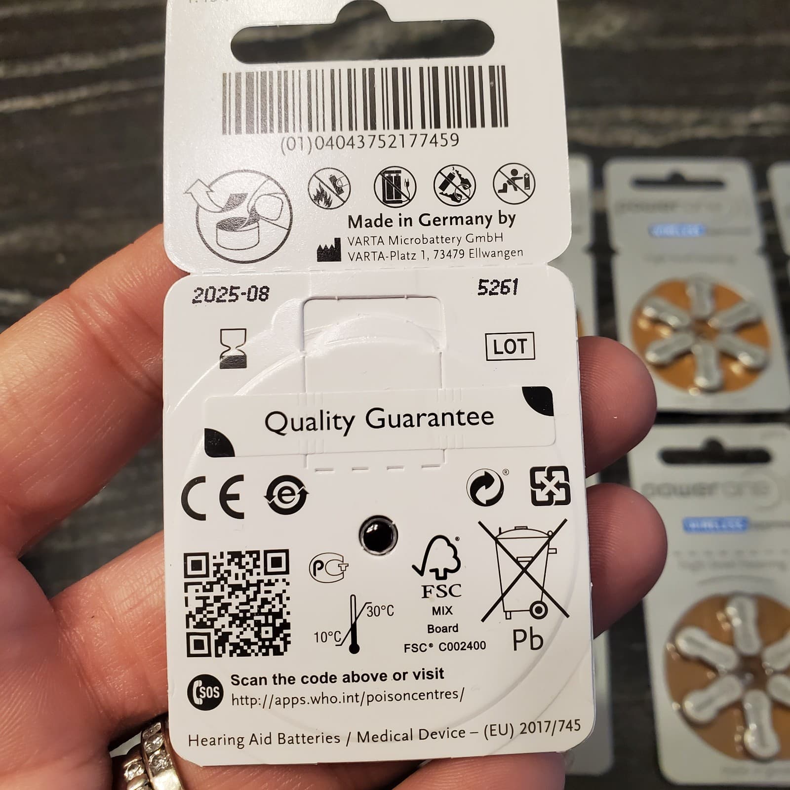 Hearing Aid batteries PowerOne Wireless Approved P312 - 102 Batteries Exp 8/2025 3