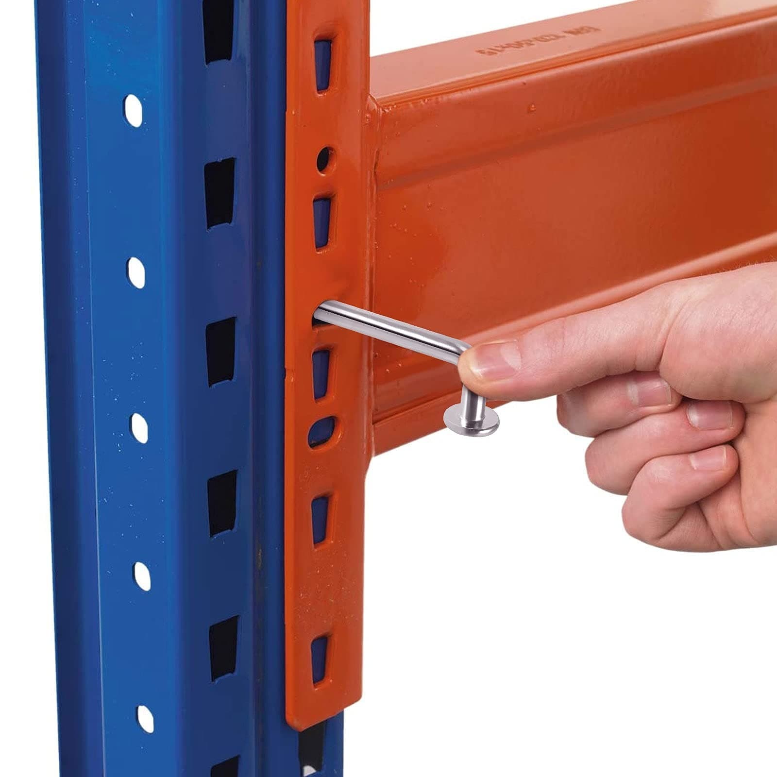 HOIGON 100 PCS M7 Universal Pallet Rack Drop Pin, Round Head Pallet Rack Safe  3