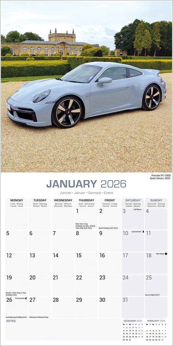 Porsche 2026 Calendar Plastic Free | Avonside Publishing 3