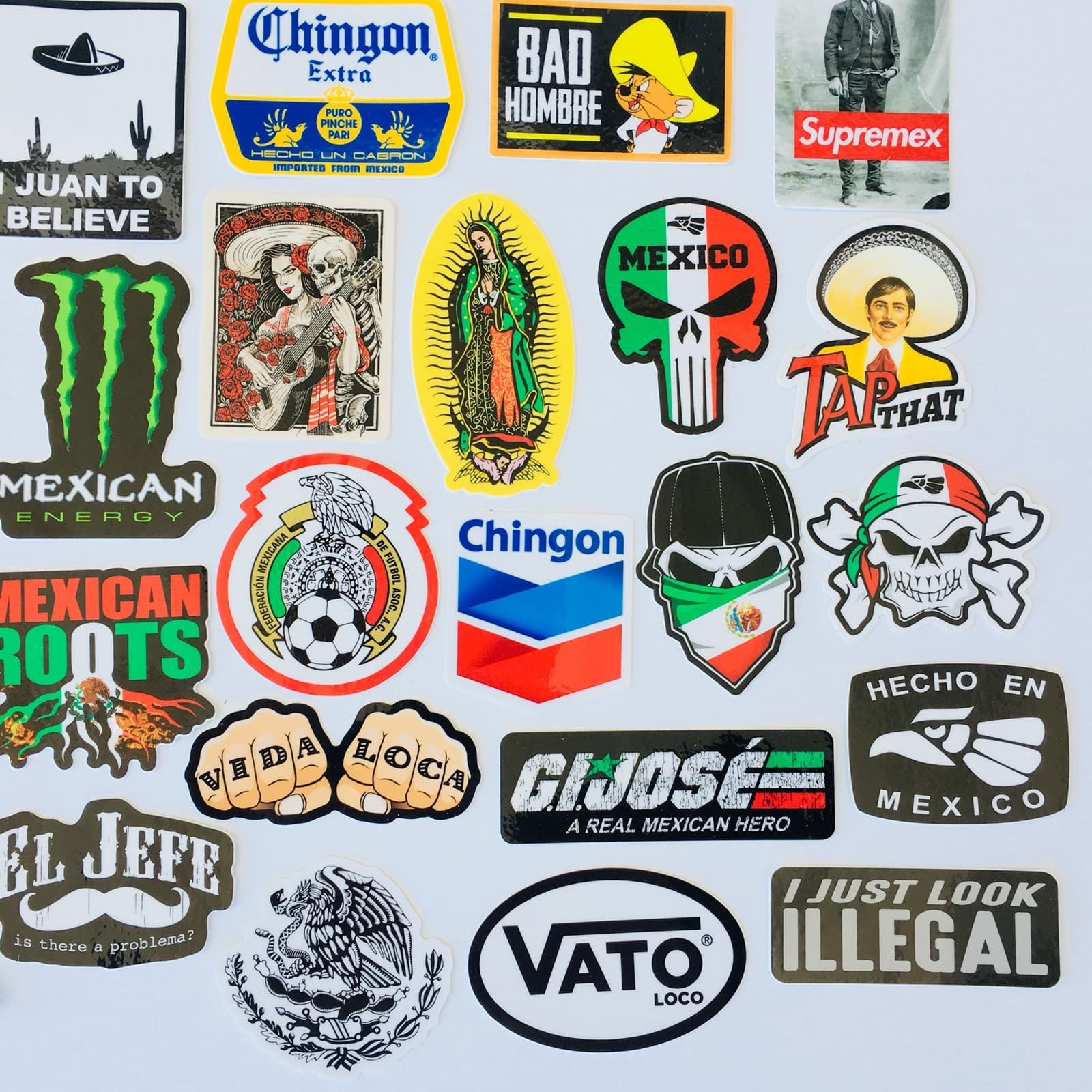 MEXICAN CHINGON Hard Hat Stickers 40 MEXICO HardHat Sticker Pegatinas cascos  5