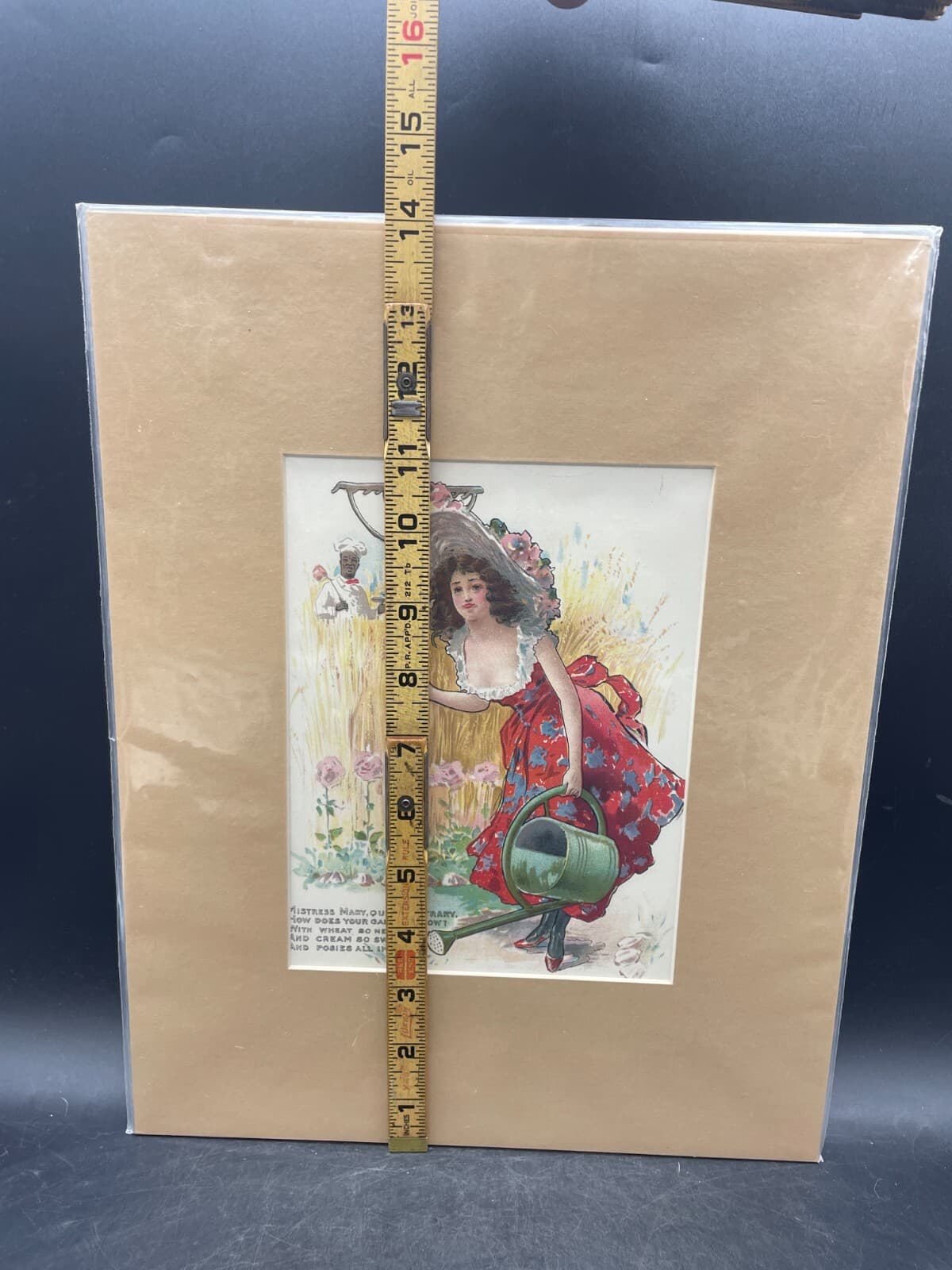 1902 Cream of Wheat Magazine Ad Mistress Mary Matted 6