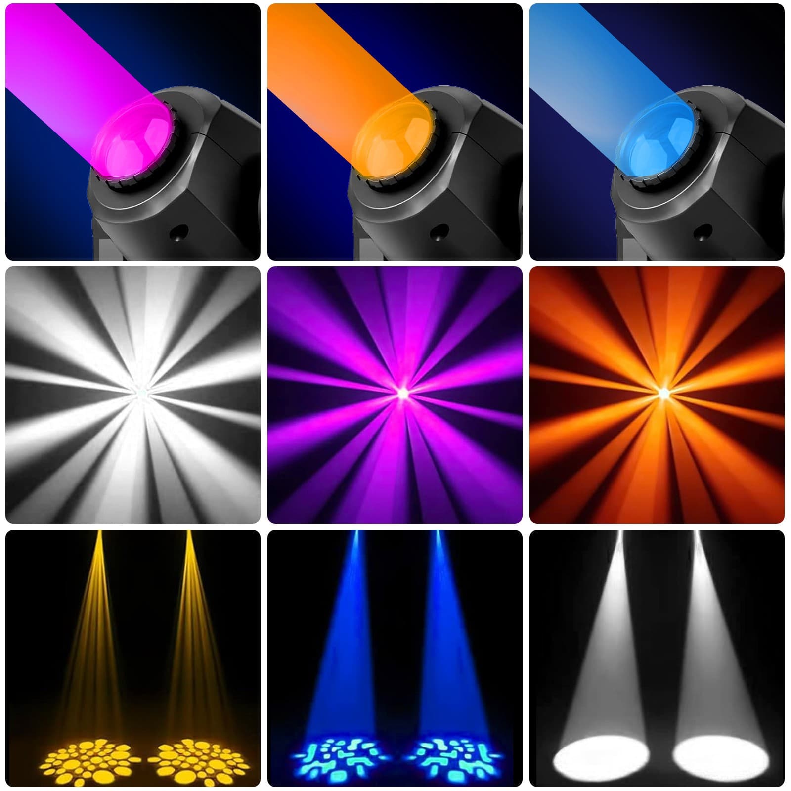 LED Moving Head Stage Light RGBW Gobo Beam Spot Lighting DJ Disco DMX 5