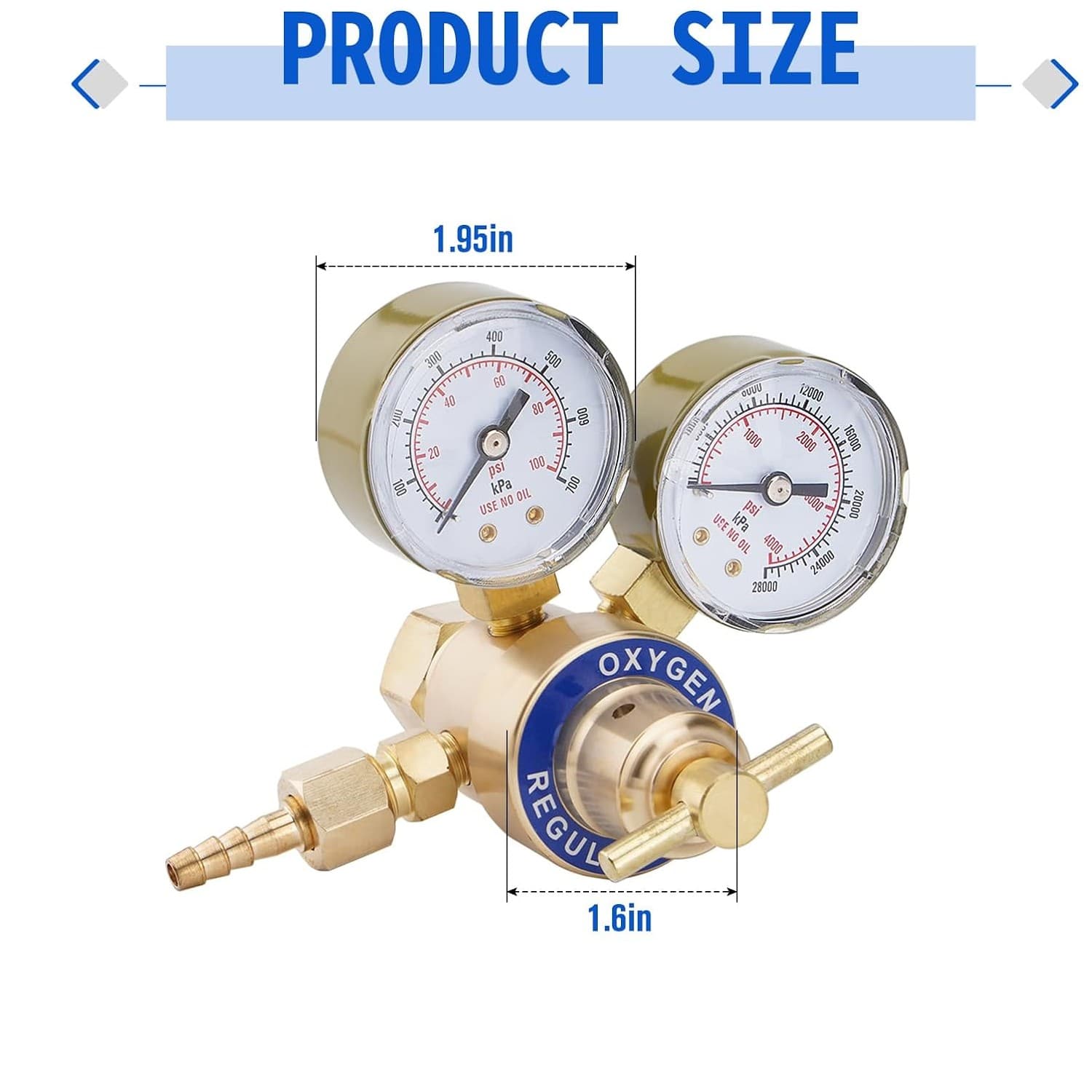 Oxygen Regulator & Acetylene Gas Regulator Victor Welding Cutting Torch Gauge 6