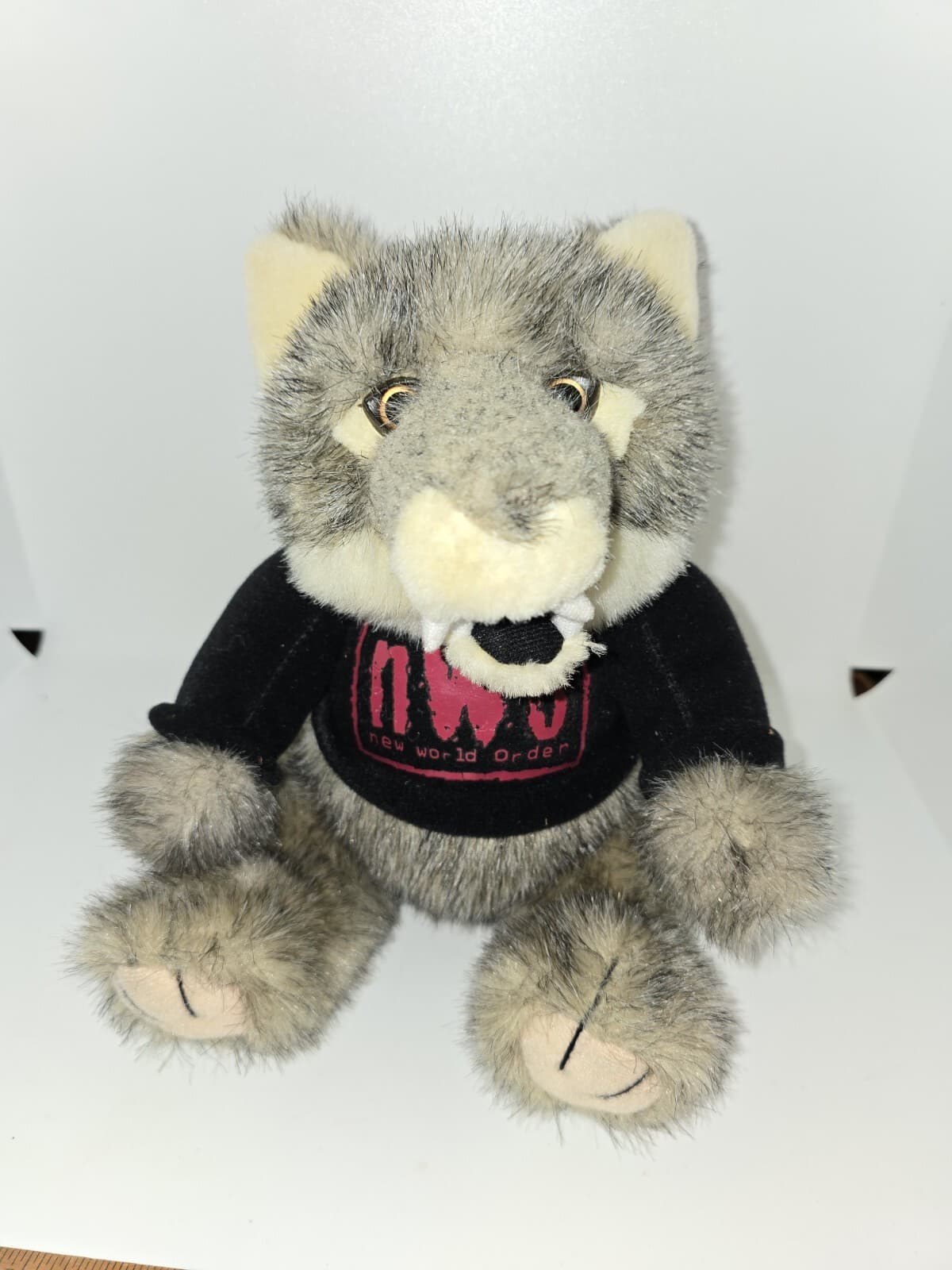Vintage NWO New World Order Wolf Plush WCW Collectible Stuffed Animal 8 Inch