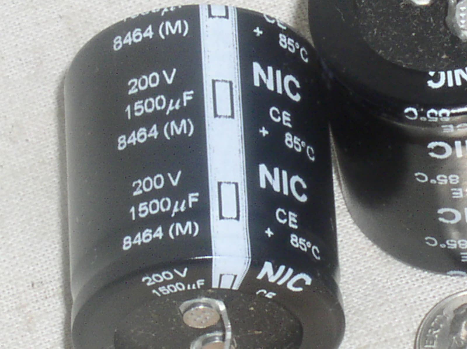 2 NEW NIC NRLC152M200V35X41SF 1500UF 1500 UF 200V SNAP IN POWER SUPPLY CAPACITOR 2