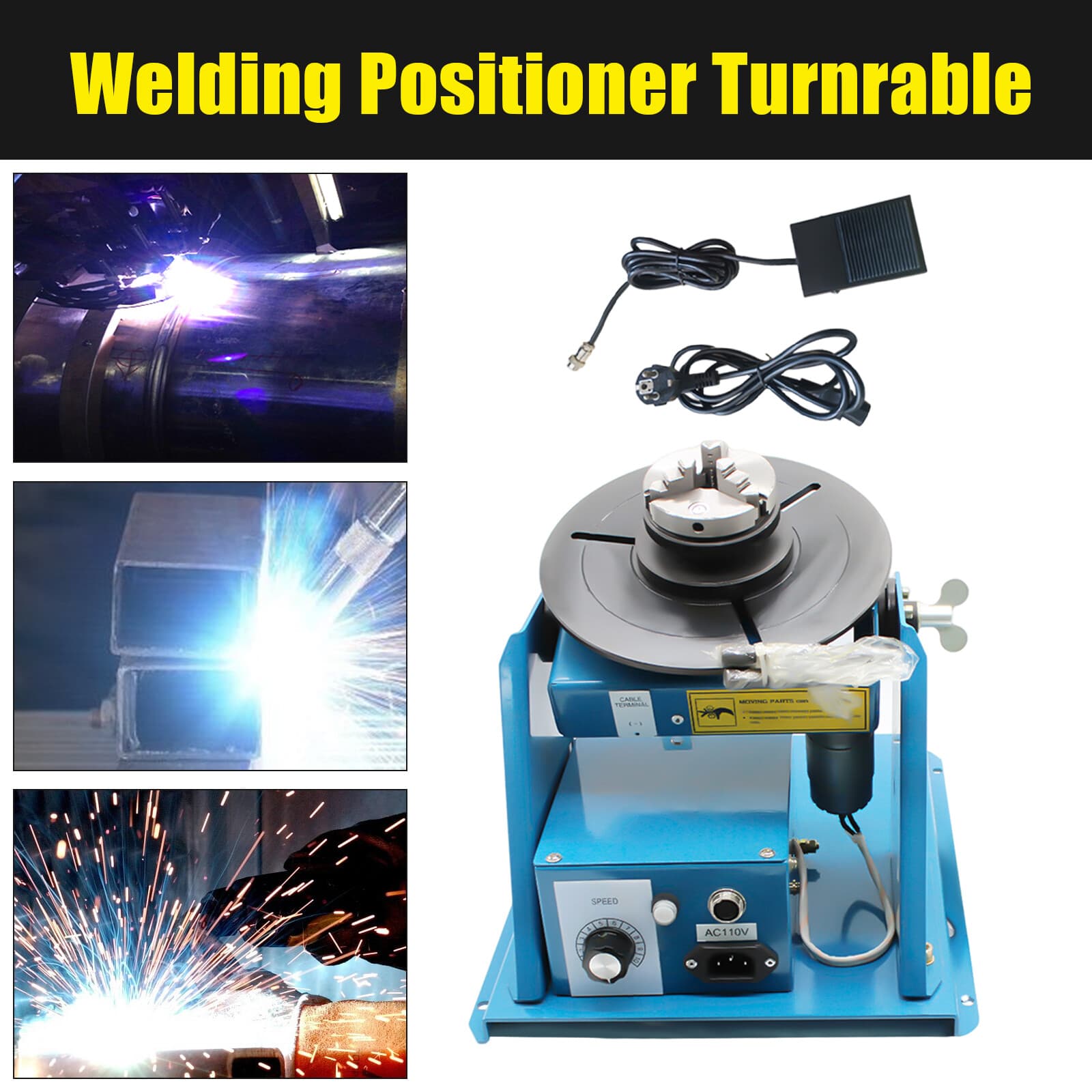 Welding Positioner Automatic Pipe Welding Automatic Rotary Table Positioner 10kg 6