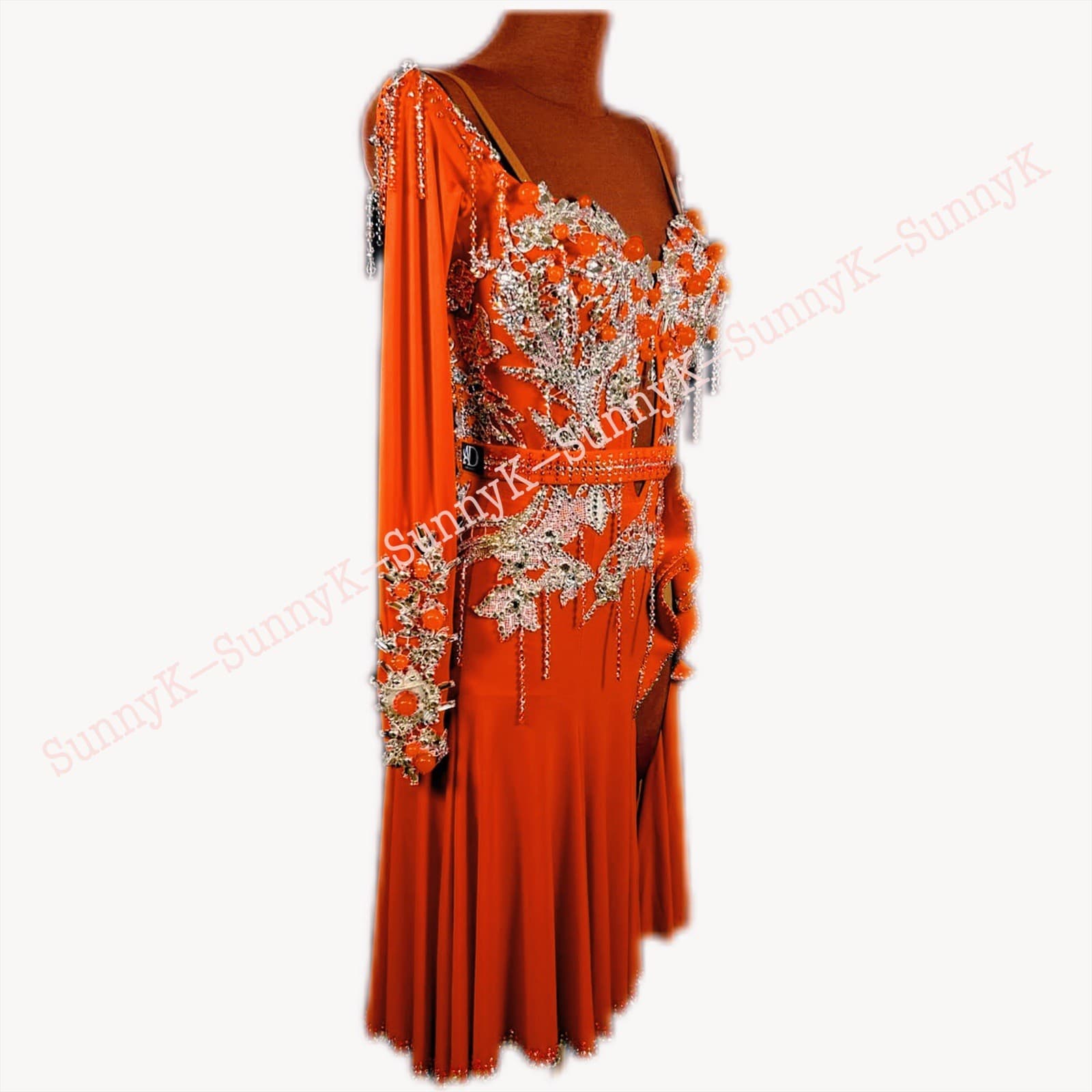 jz Handmade Women Samba Ballroom Swing Salsa Rumba Latin Dance Dress RHYTHM 2