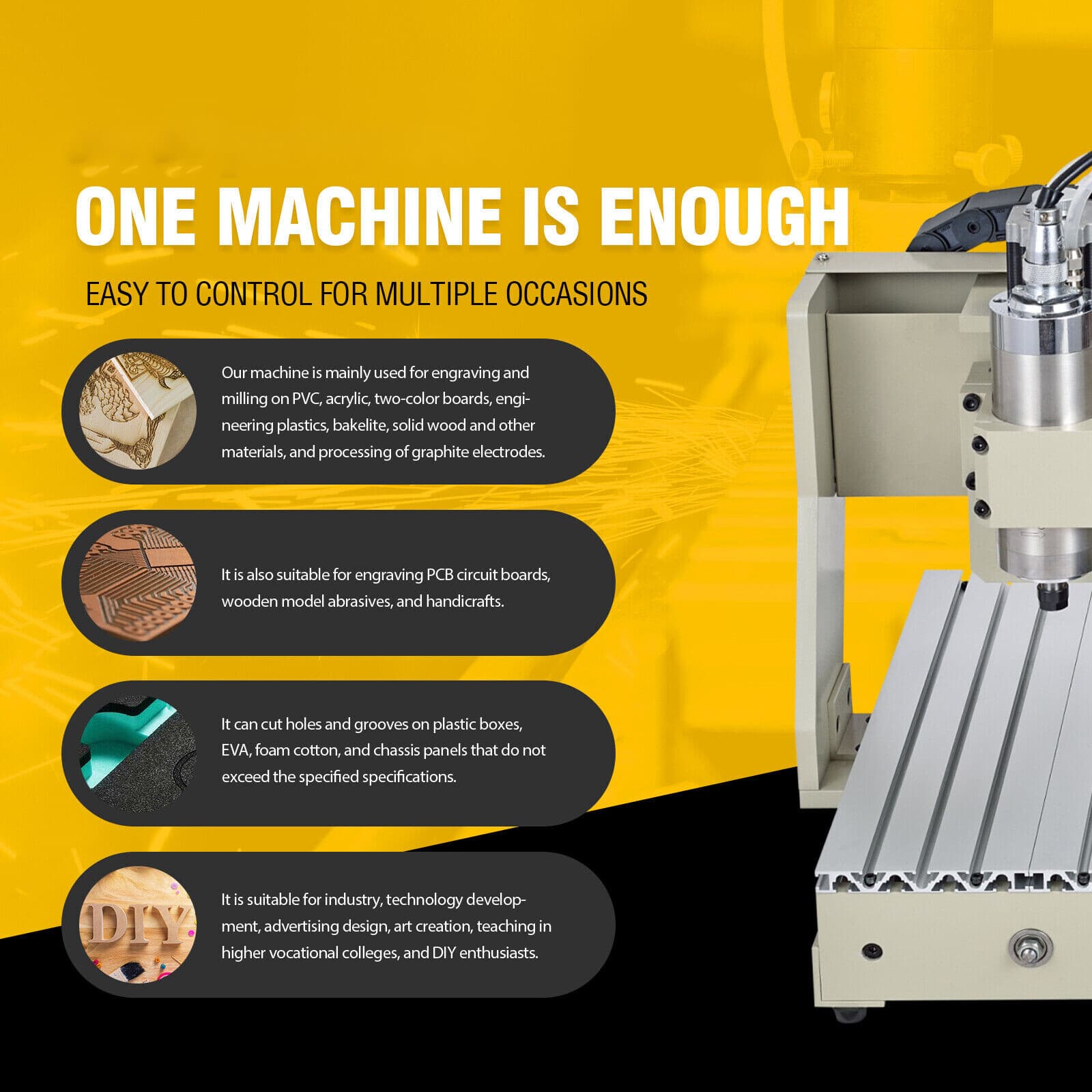 6040 4 Axis CNC Router Metal Engraving Machine Drilling Milling Machine 1.5KW 6