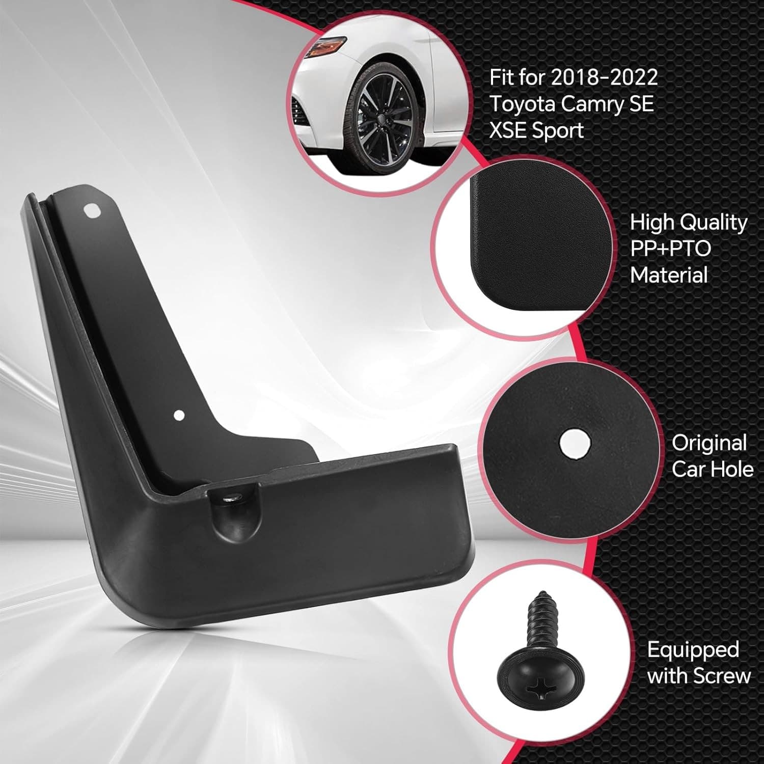 BDFHYK Mud Flaps Splash Guards 4PCS Front & Rear Side Mud Guards Compatible with 4