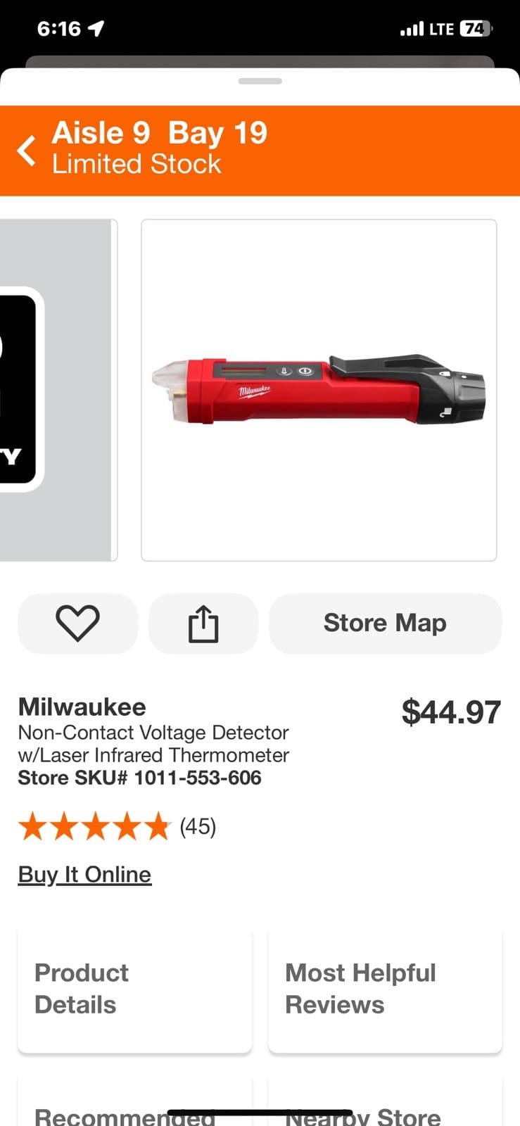 Milwaukee 2225-20 Non-Contact Voltage Detector with Infrared Laser Thermometer 5