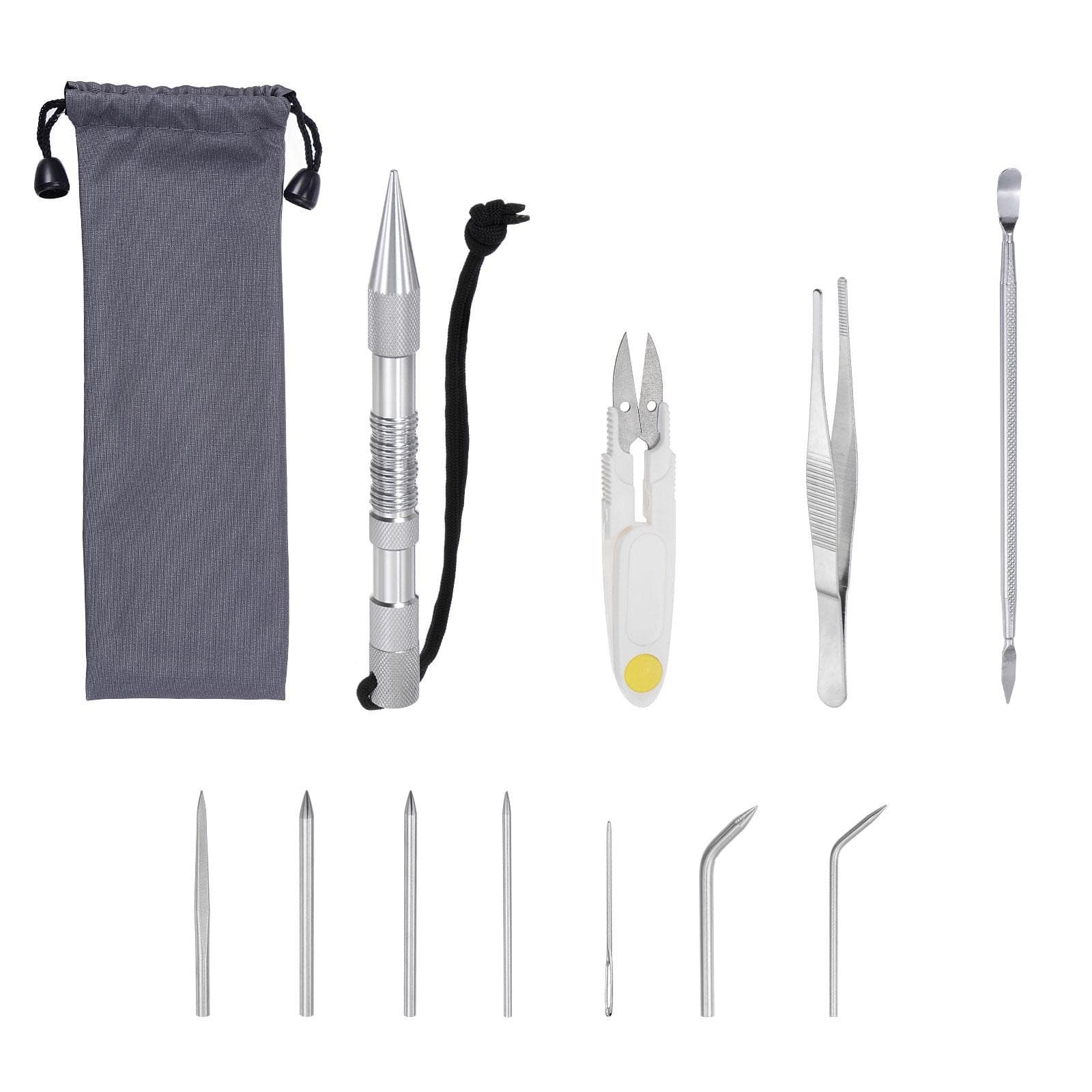 Paracord Stitching Set with Marlinspike, Accessories Silver Tone