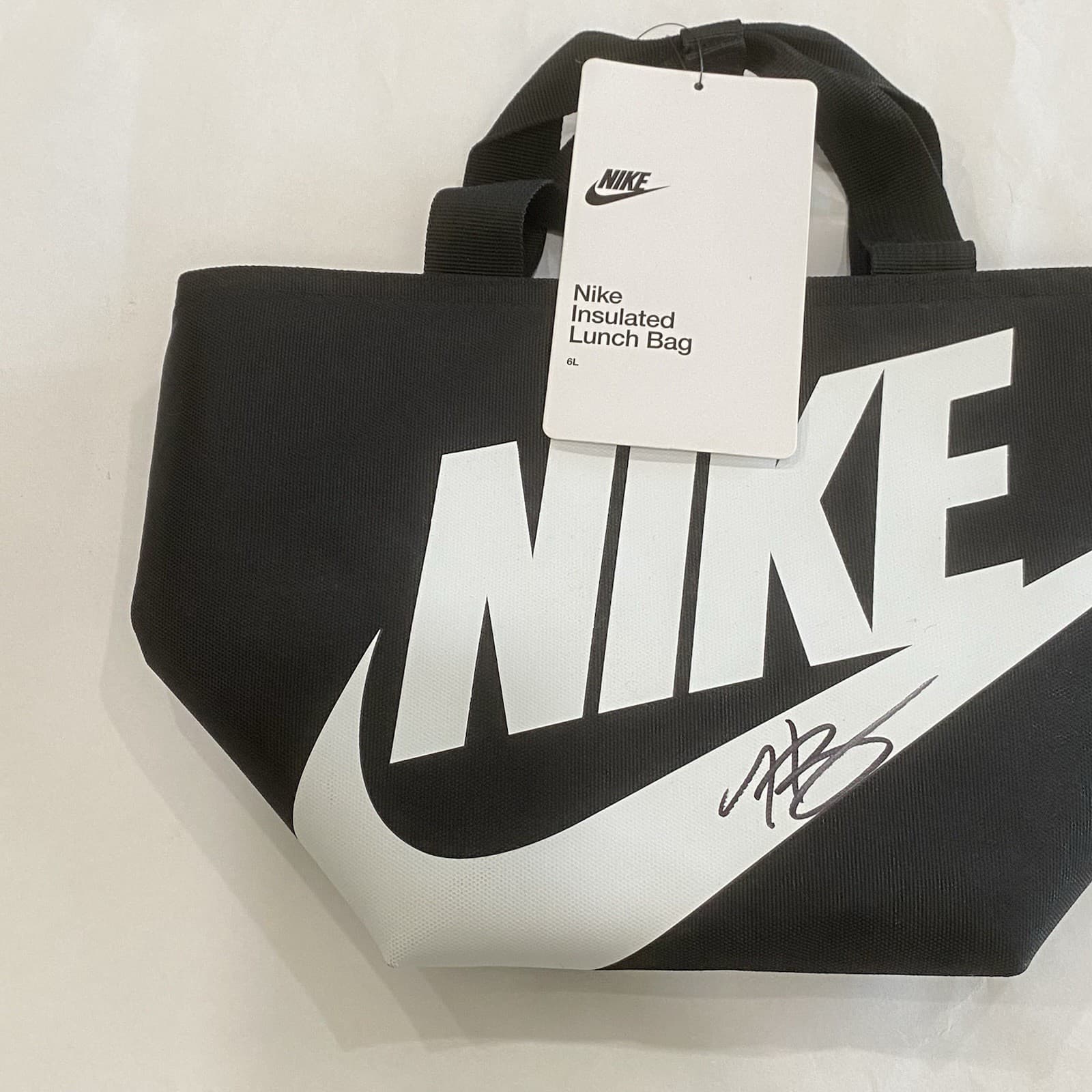 Nike Insulated Lunch Bag Black Zipper New Autographed By Hunter Greene 3